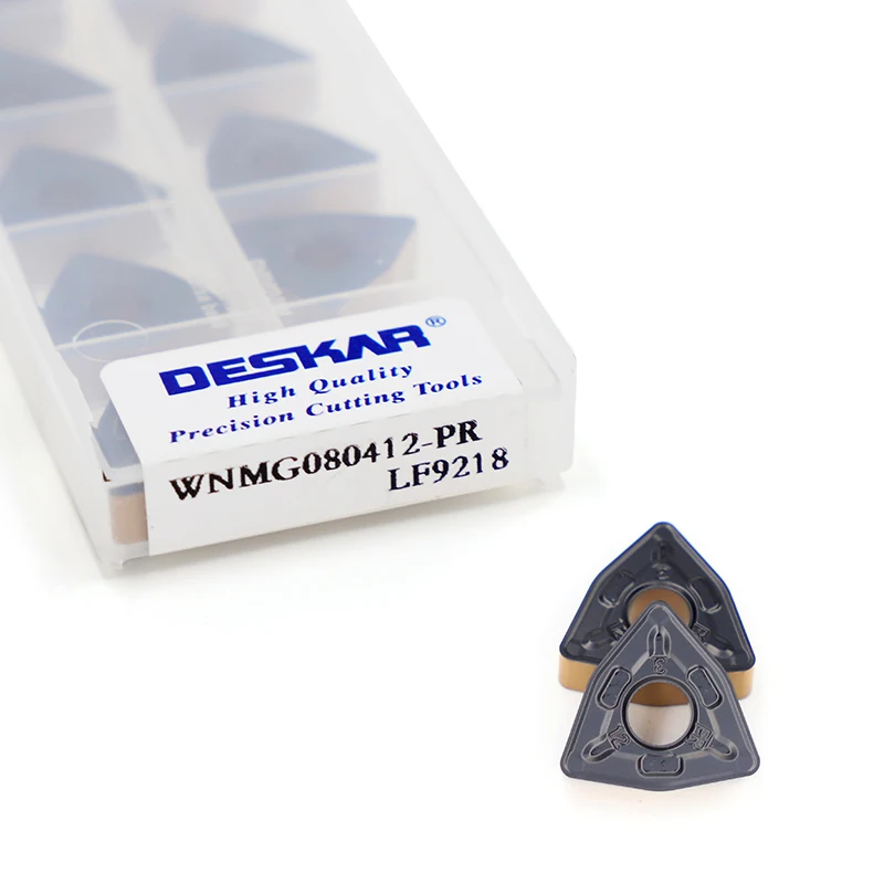 DESKAR WNMG080408-PR WNMG080412-PR LF9218 Carbide Inserts High Quality WNMG 080412 Blade External Turning Tool Lathe Cutter Tool