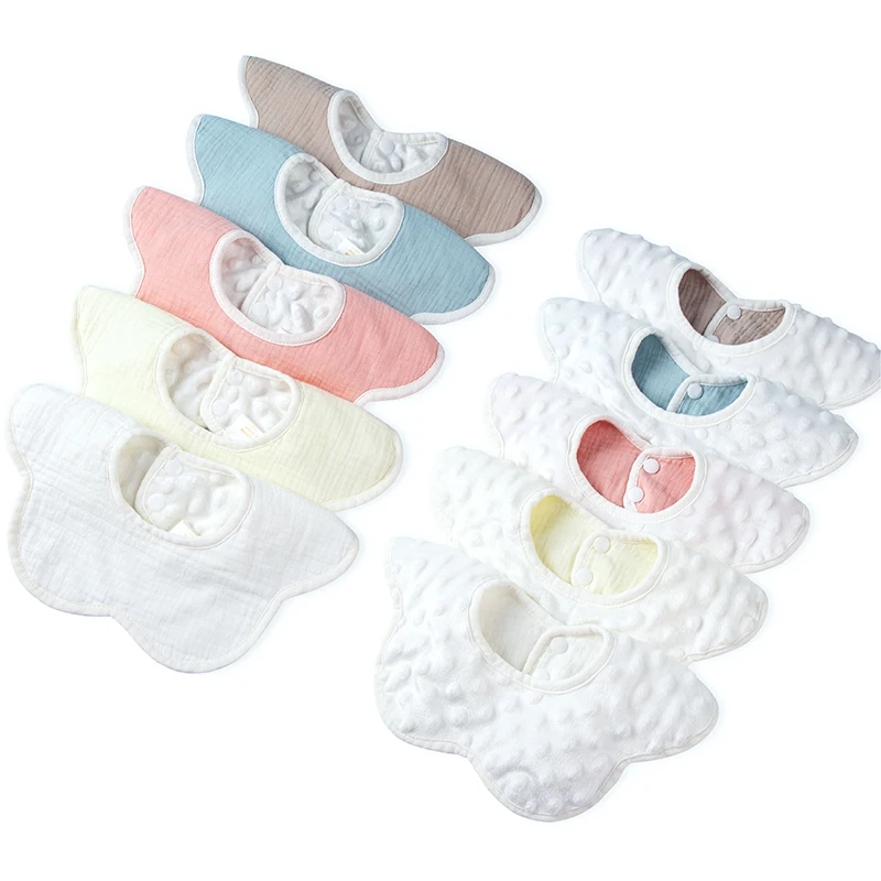 New Arrival 360 Degree Rotating Absorbent Cotton Gauze Baby Bib