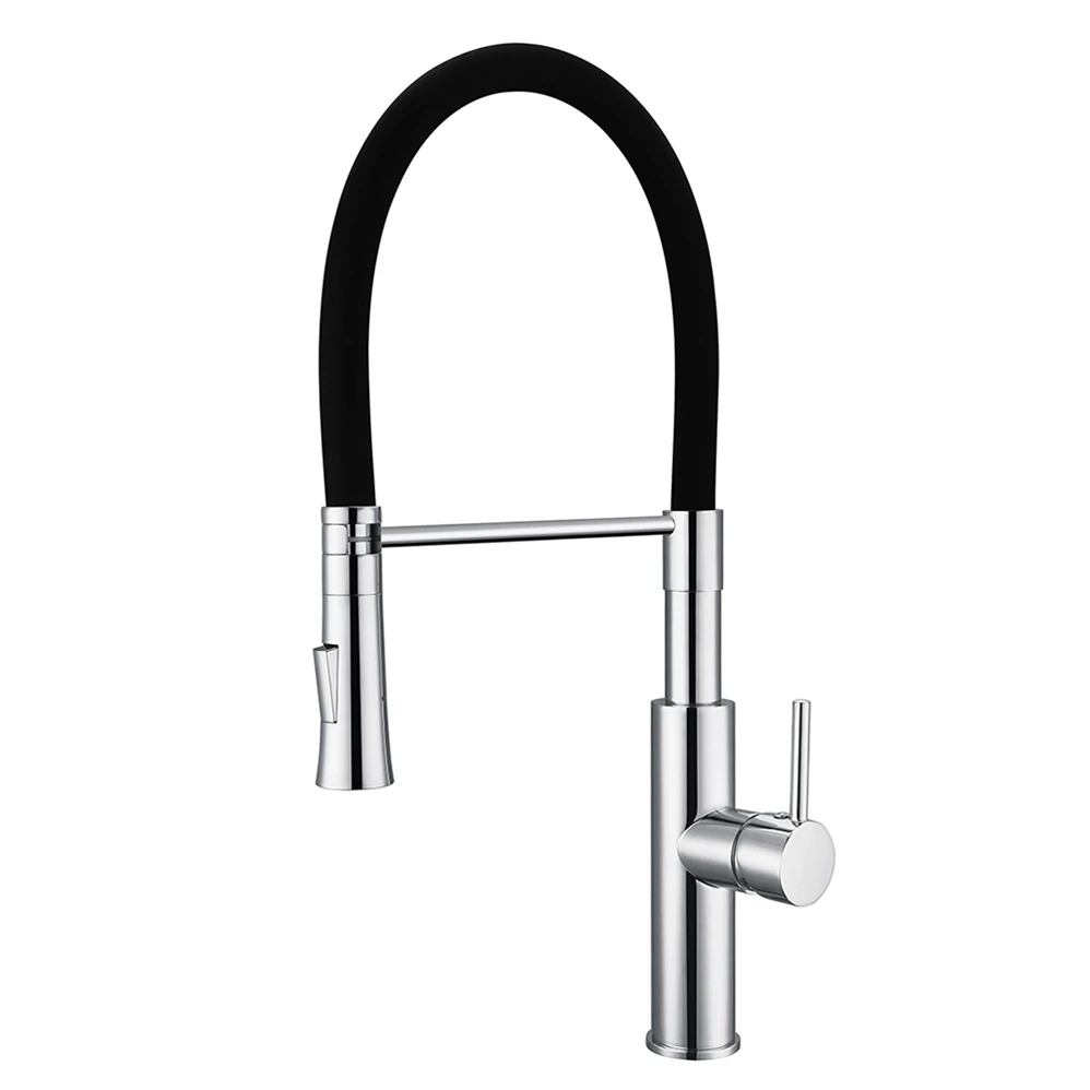 Modern Deck Mounted Hot and Cold Water Supply Single Handle Matt Black Finish Ceramic Cartridge Brass Kitchen Sink Faucet