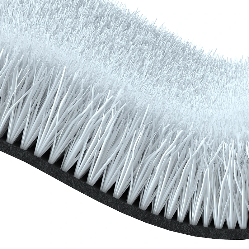 Professional white artificial ski grass for ski simulators