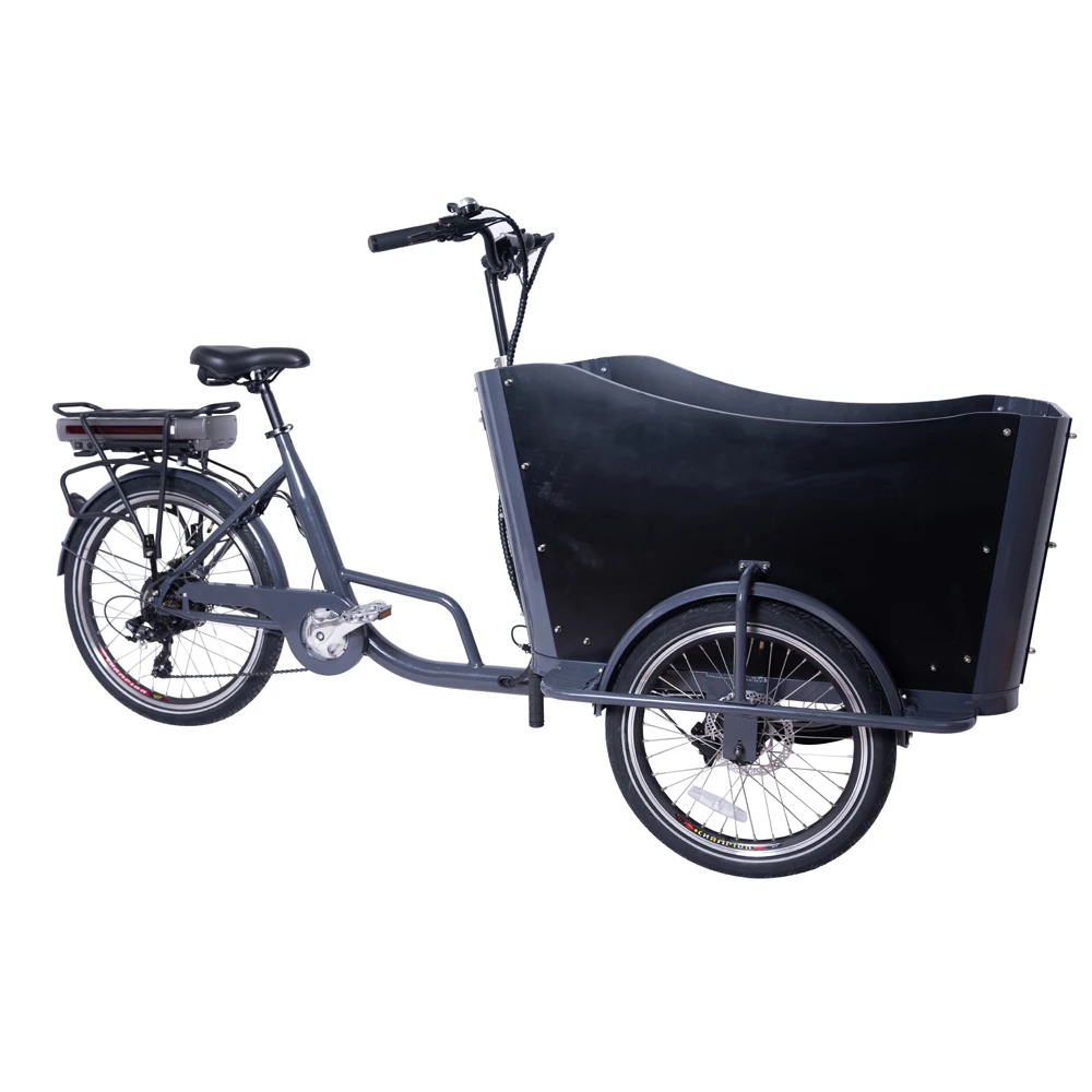 48V 250W 500W Front e cargo bike Loading Dutch Cargo ebike Bicycle 3 Wheel Family Use electric cargo bike for delivery
