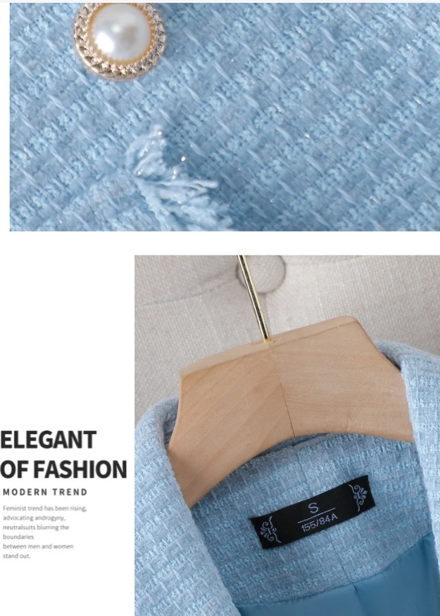 Q10R1213-new high-end feeling top Rough tweed luxury style blazer jacket for party