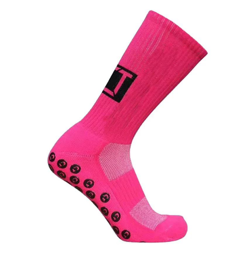 Crew Designer Cotton Red Anti-slip Soccer Socks OEM Youth Men Customized Football Socks