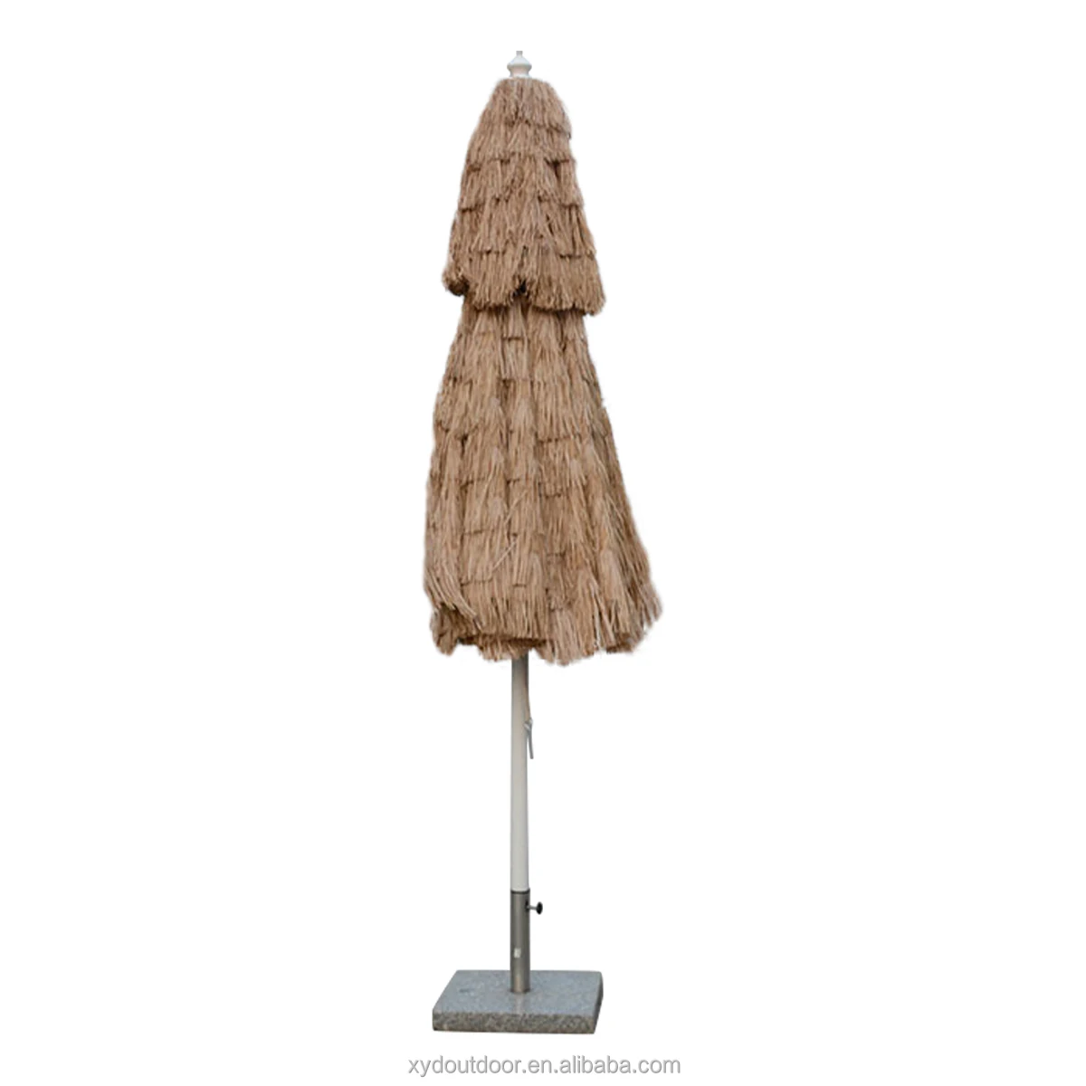 Hot Sale Popular outside Large Hawaiian Adjustable PP Straw Beach bamboo grass Portable Umbrella outside Parapluie de chaume