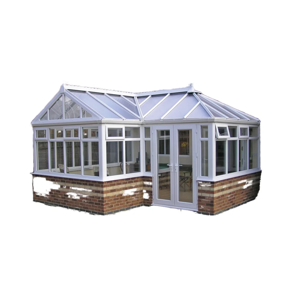sunrooms designs Steel Structure Sunroom Aluminum Frame Waterproof Tempered Glass Roof flat roof sunroom