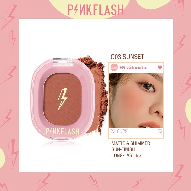 PINKFLASH F01 Контурные Румяна для макияжа Кремовые румяна 2 в 1 розовая и