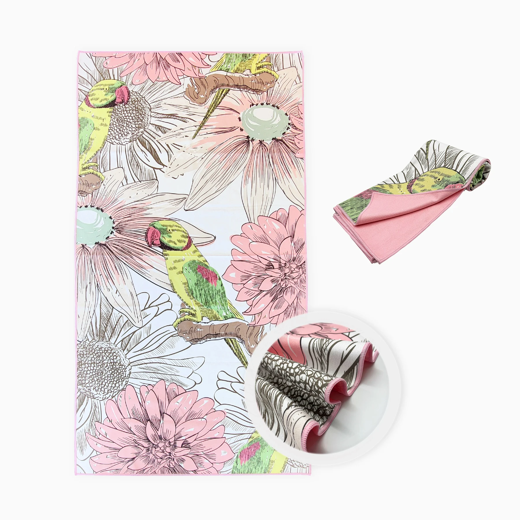 Custom microfiber anti-slip sand free beach towel quick dry sublimation printed camping beach towels