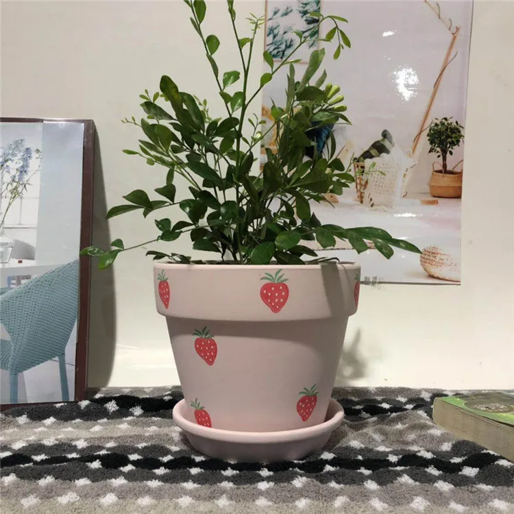 Горшок для клубники цветов терракотовый горшок растений с отверстиями глиняные горшки суккулентов