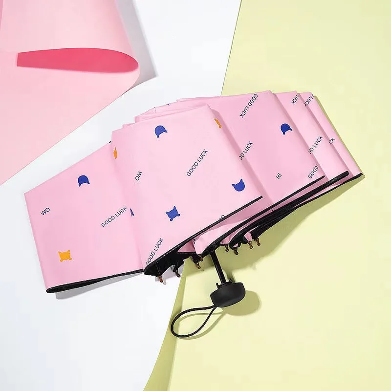 5 fold mini uv pocket small black umbrella of Small capsule Umbrella  pocket with logo  as same as  phone