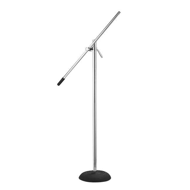 Universal Microphone Stand, Heavy Iron Base Adjustable Black MIC Stand with Large Size Microphone Clip