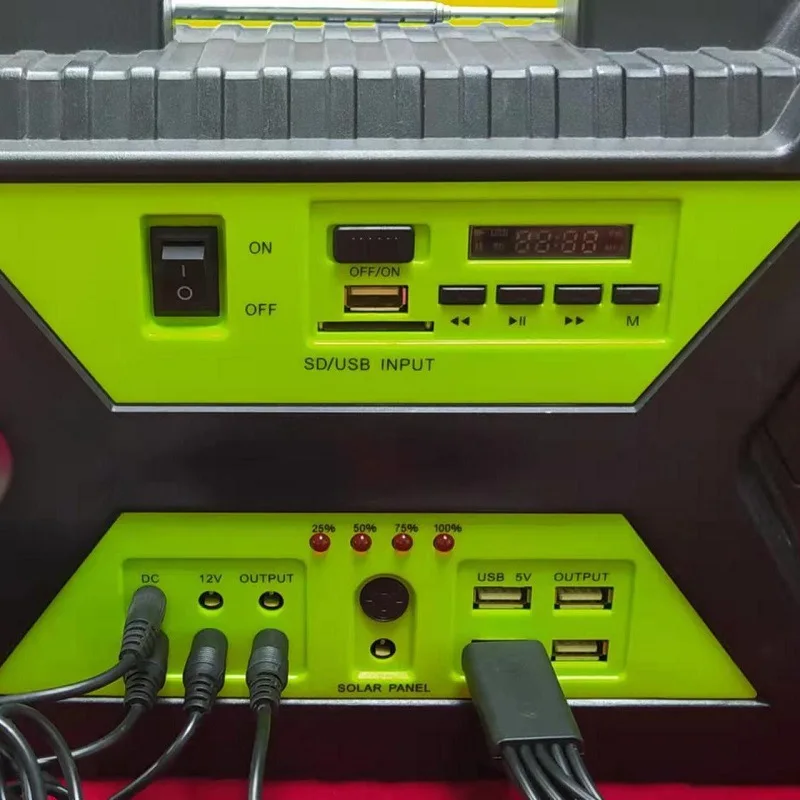 Portable Solar generator with 6 bulbs Solar Light 12AH 17AH Home Power Generator Solar Savings system