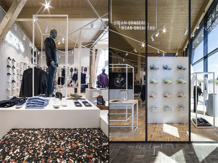 Wholesale Low Price Sports Shoe Racks For Shops  Sneaker Store Interior Decoration One-stop Service