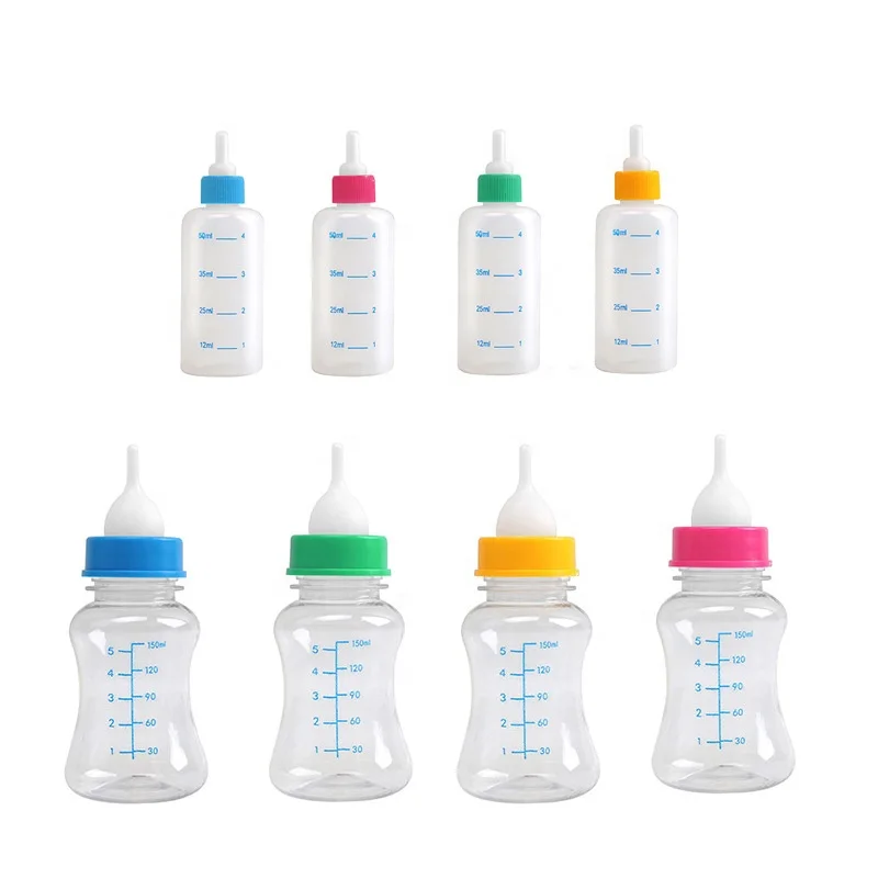 Eco-friendly Multi-nipple soft spout with bottle brush 3-piece set pet water feeding nursing bottle