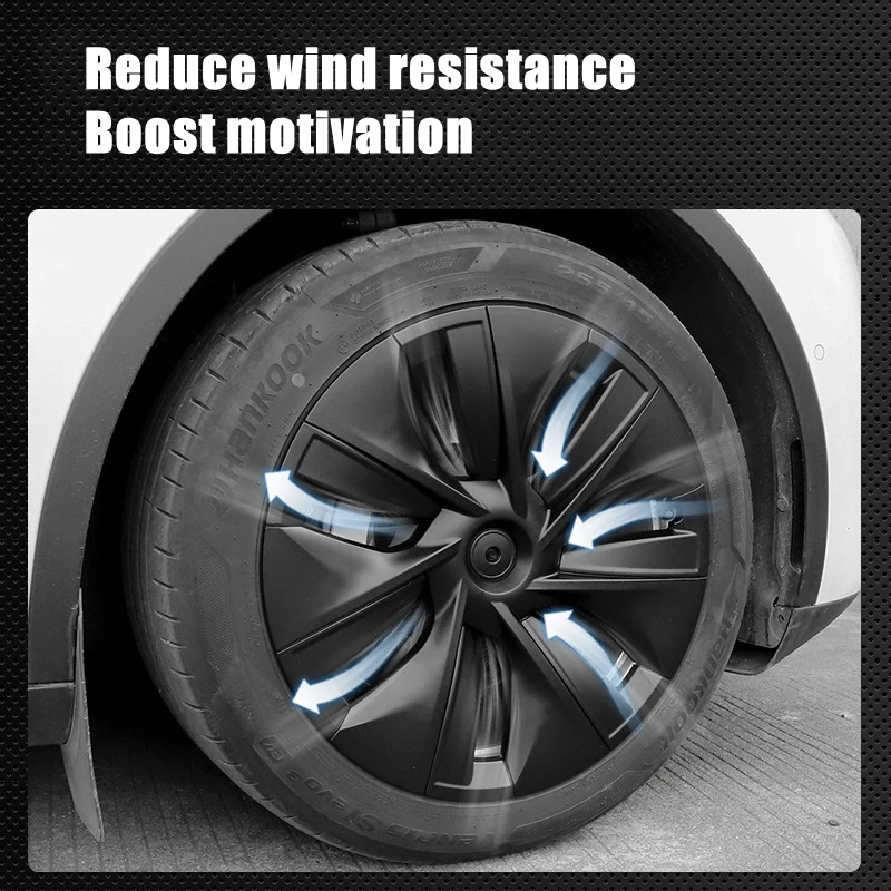 2024 Car accessories 4 pcs 19 inch matt black original wheel hub cover for tesla model y