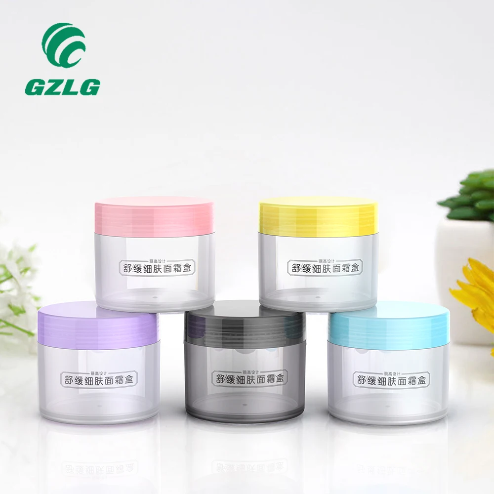 Eco Friendly Skincare Body Lotion Container White Empty Acrylic Pet Clear Plastic Cosmetic Hair Face Cream Jar For Mud Mask