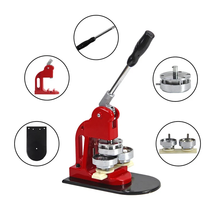 Manual Badge Maker Snap Button Hand Press Machine Metal Round Button Badge Making Machine