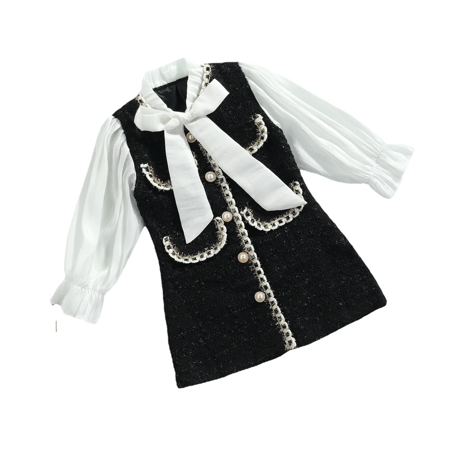 Spring antumn new style 5 year old girl fashion longsleeve dress baby girl dresses cute elegant korean dresses for kids girl