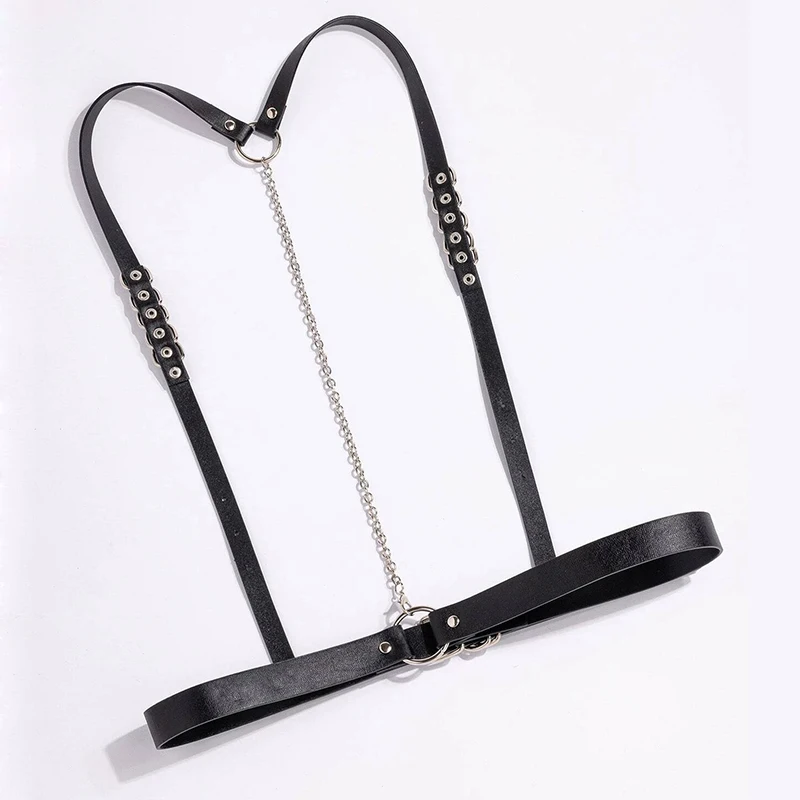 Metal Square Bucklewomens Harness Shirt Belts Simple Leather Harness Belt Female Fashion Belt With Strap