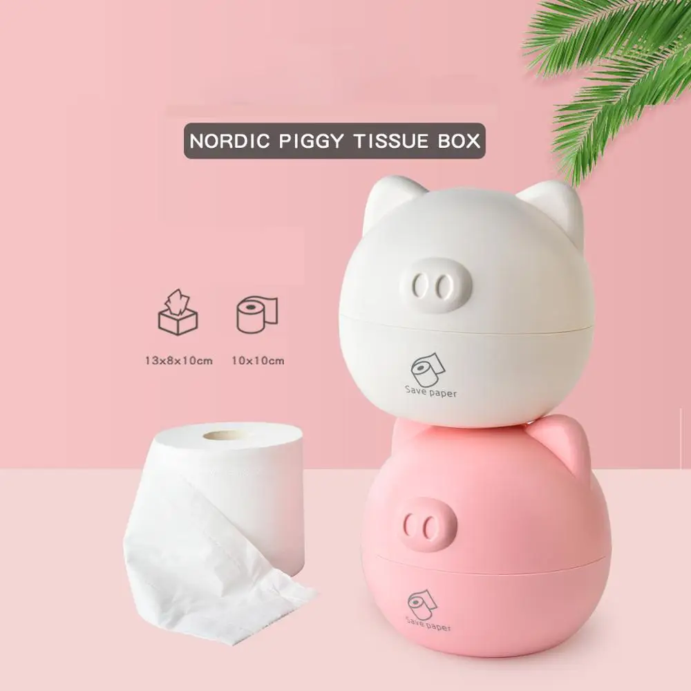  Мультяшная коробка из свиной бумаги пластиковая Бытовая для салфеток Настольный ящик