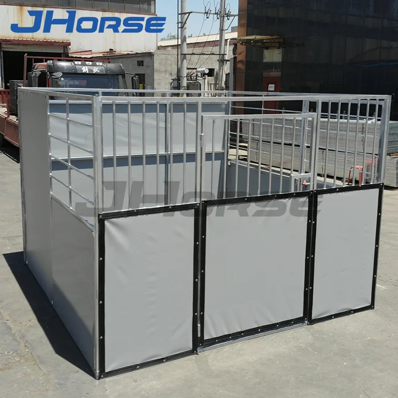 HDPE Horse Stables With Roof Supply Outdoor Portable Stalls Panel For Sale