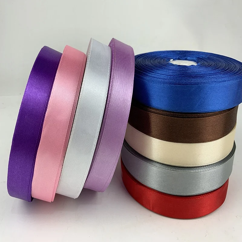 Wholesale Satin Ribbon Customized Colors Width 2 cm Solid Color high quality Smooth Satin Ribbon