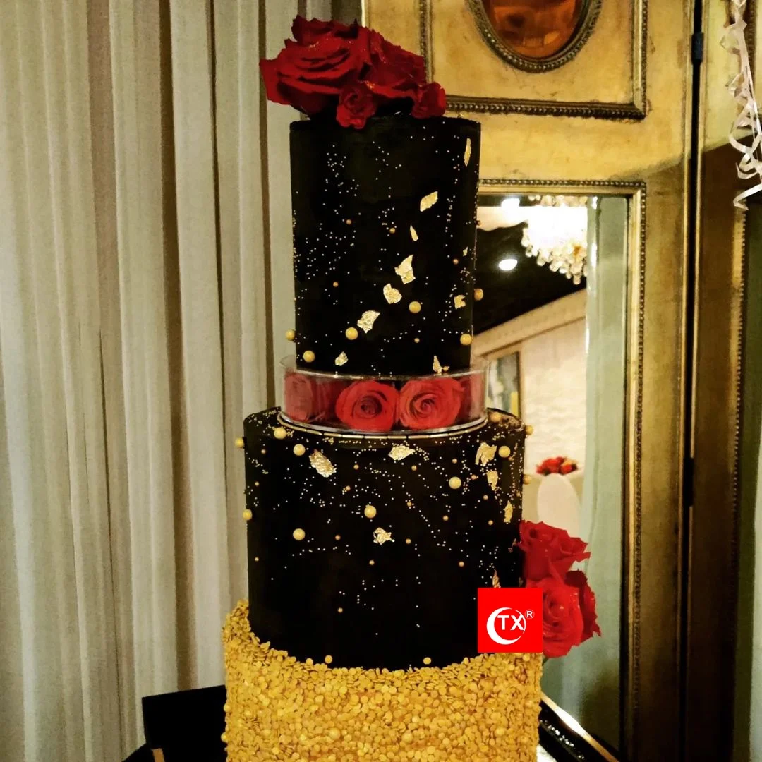 TX 5cm New Trends Clear Acrylic Fillable Cake Stand Cake Tillers Cake Separator Decoration For Wedding Baking Tools Supplier