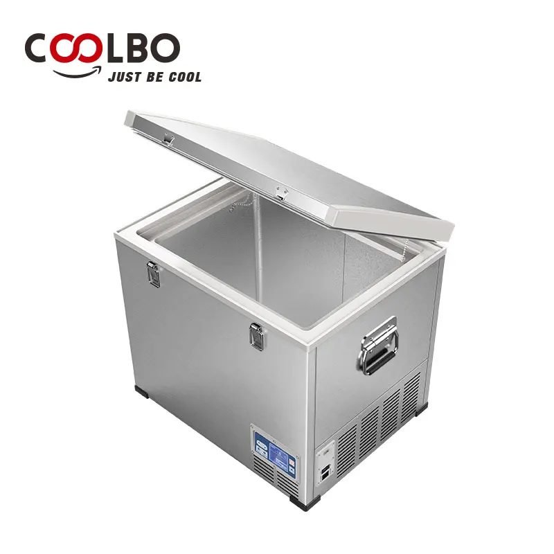 Portable 45L DC 12/24V chest freezer cold rolled-sheet auto car refrigerator freezer with compressor