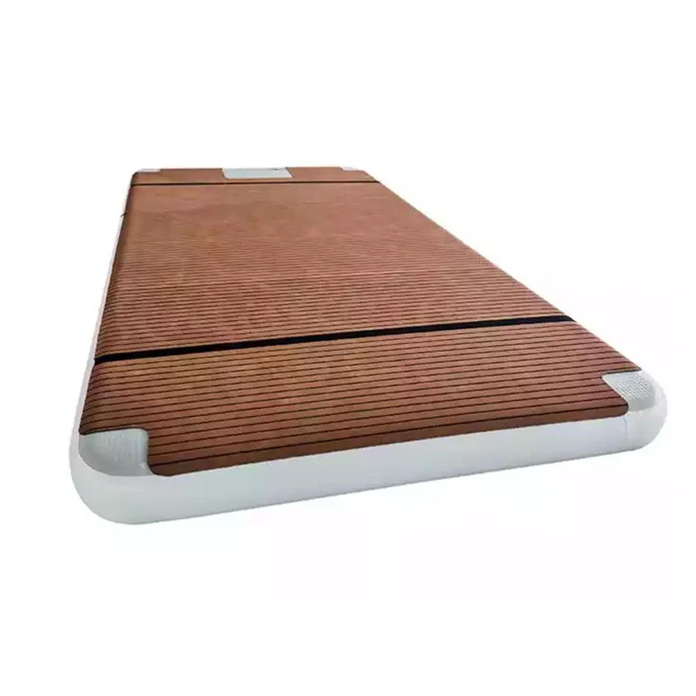 PF 2022 Cheap Price Aquatic Sport teak Platform Inflatable Floating Water Mat patio dock Wholesale