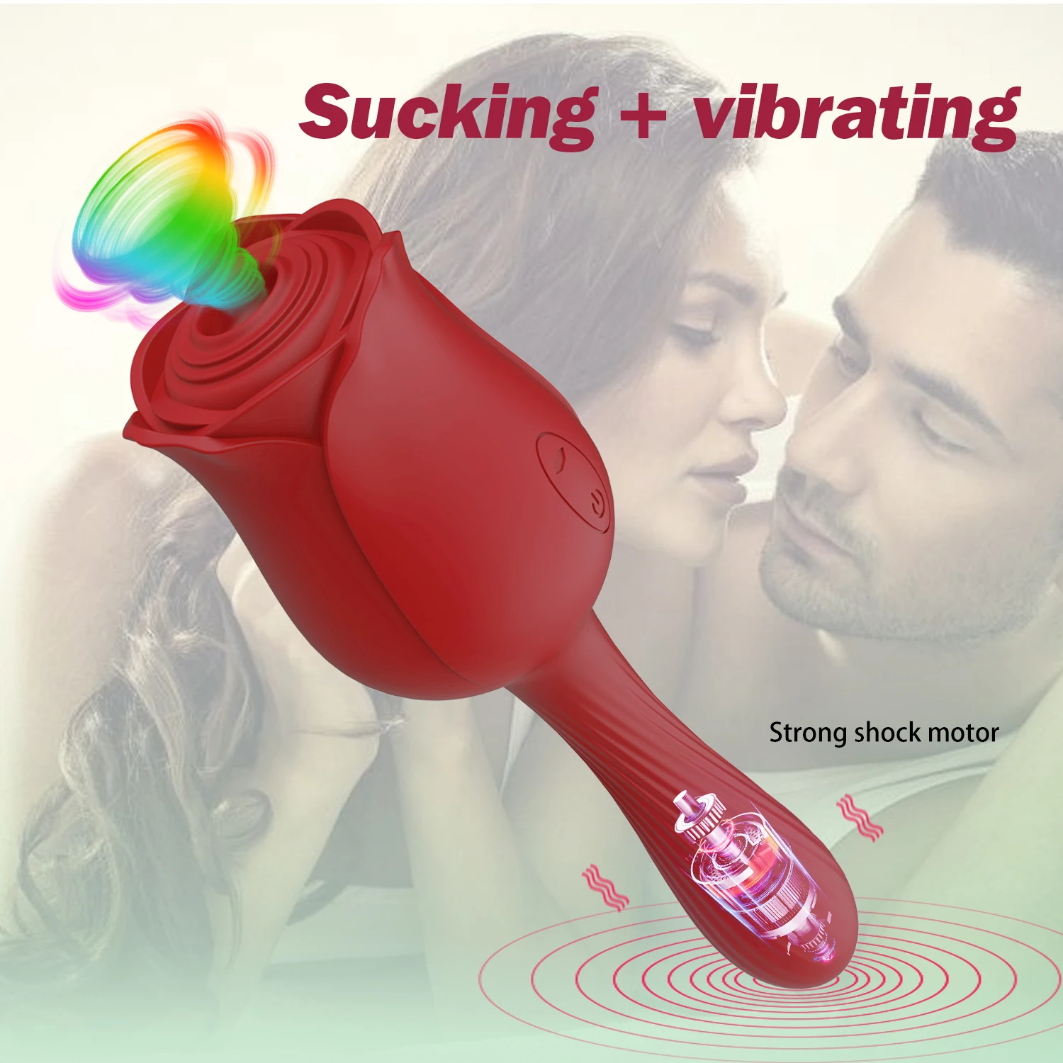 Double Motor Masturbator Sucking Vibrator Clit Sucker Clitoral Stimulator Vagina Vibrating Rose Sex Toy Rose Vibrator