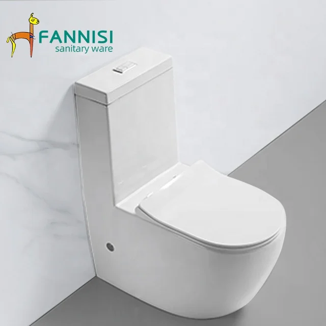 FANNISI High quality bathroom sanitary ware ceramic big size rimless wc one piece toilet bowl  in Middle East
