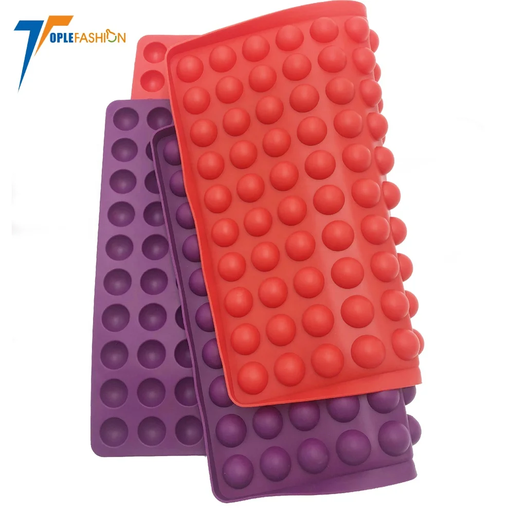 221 cavities Silicone drain pad baking mat Semi Sphere biscuit baked in Molds for Ganache Jelly Caramel Cookies Pet dog Treats