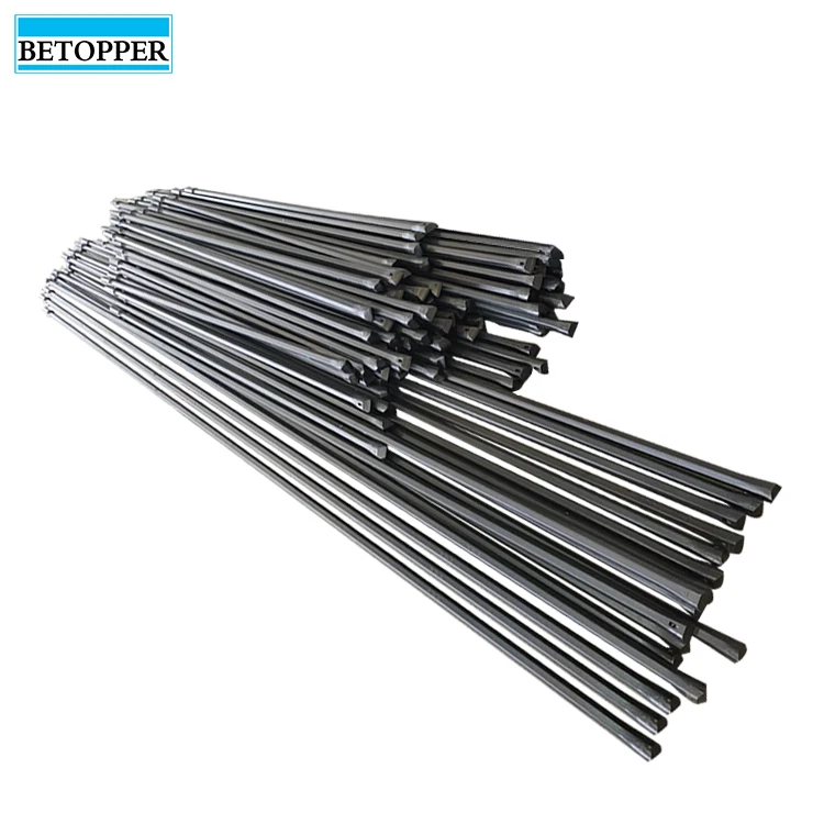 Hexagonal chisel bit H19 H22 H25 integral steel drill rod dia34mm 4 ft  length for pneumatic rock drill