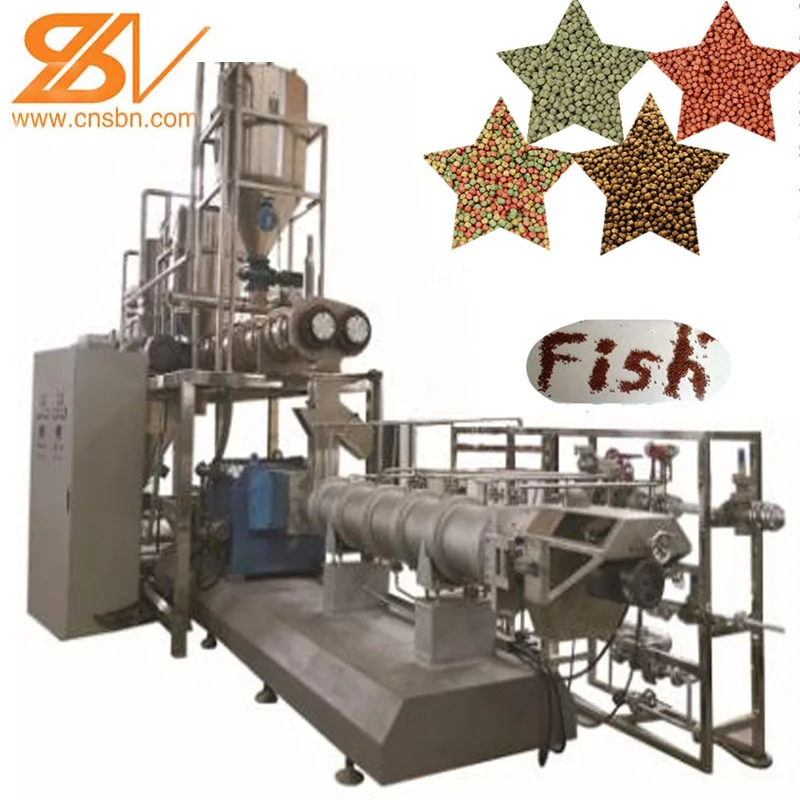 China factory aquaculture floating fish feed pellet meal extruder processing machine price