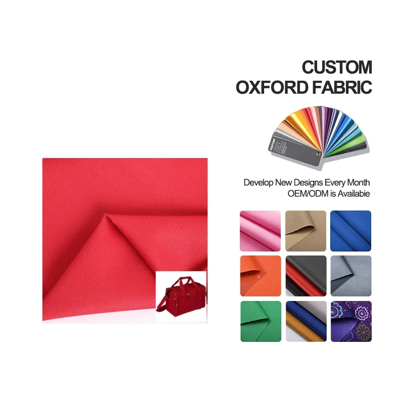 High quality wear-resistant 100% polyester waterproof fabric 600D oxford fabric PVC  PU coated for luggage bags