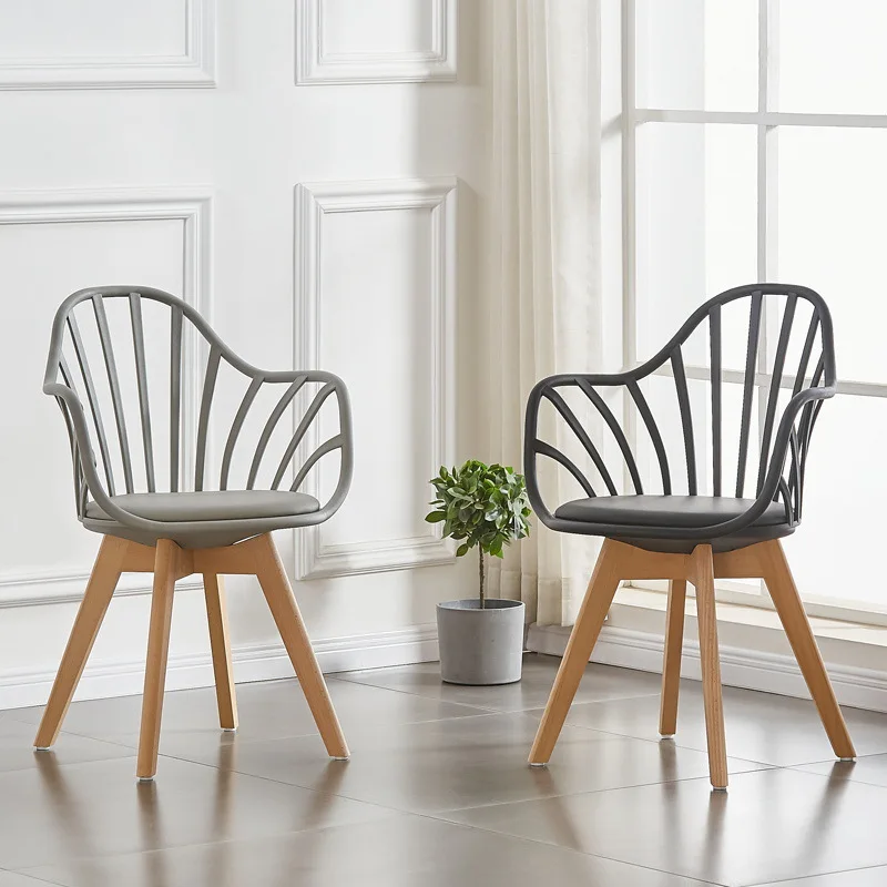 Dining Chair Design Table  Nordic Cheap Indoor Home Furniture Restaurant Room Plastic Wooden Chair Dining Modern For Sale