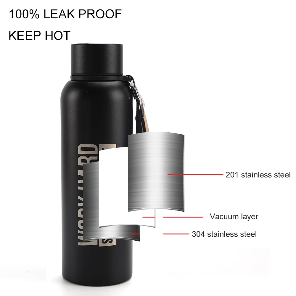 304 Stainless Steel Double Wall Vacuum Flask Water Bottle Insulated Thermos Sport Water Bottle for Outdoor