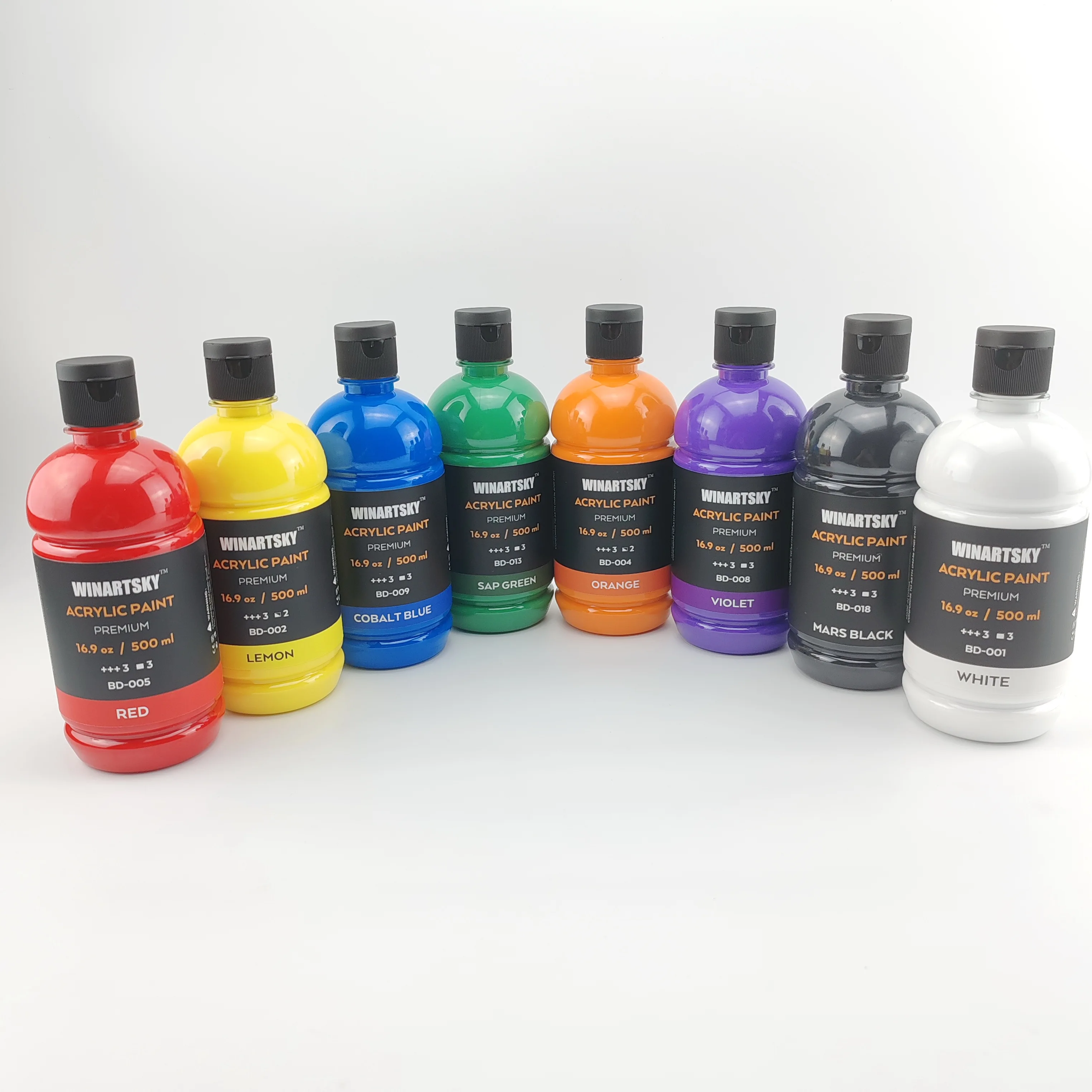 8 Colors Acrylic Paint Set 500ml  Non-Toxic Craft Paints  for Craft DIY painting