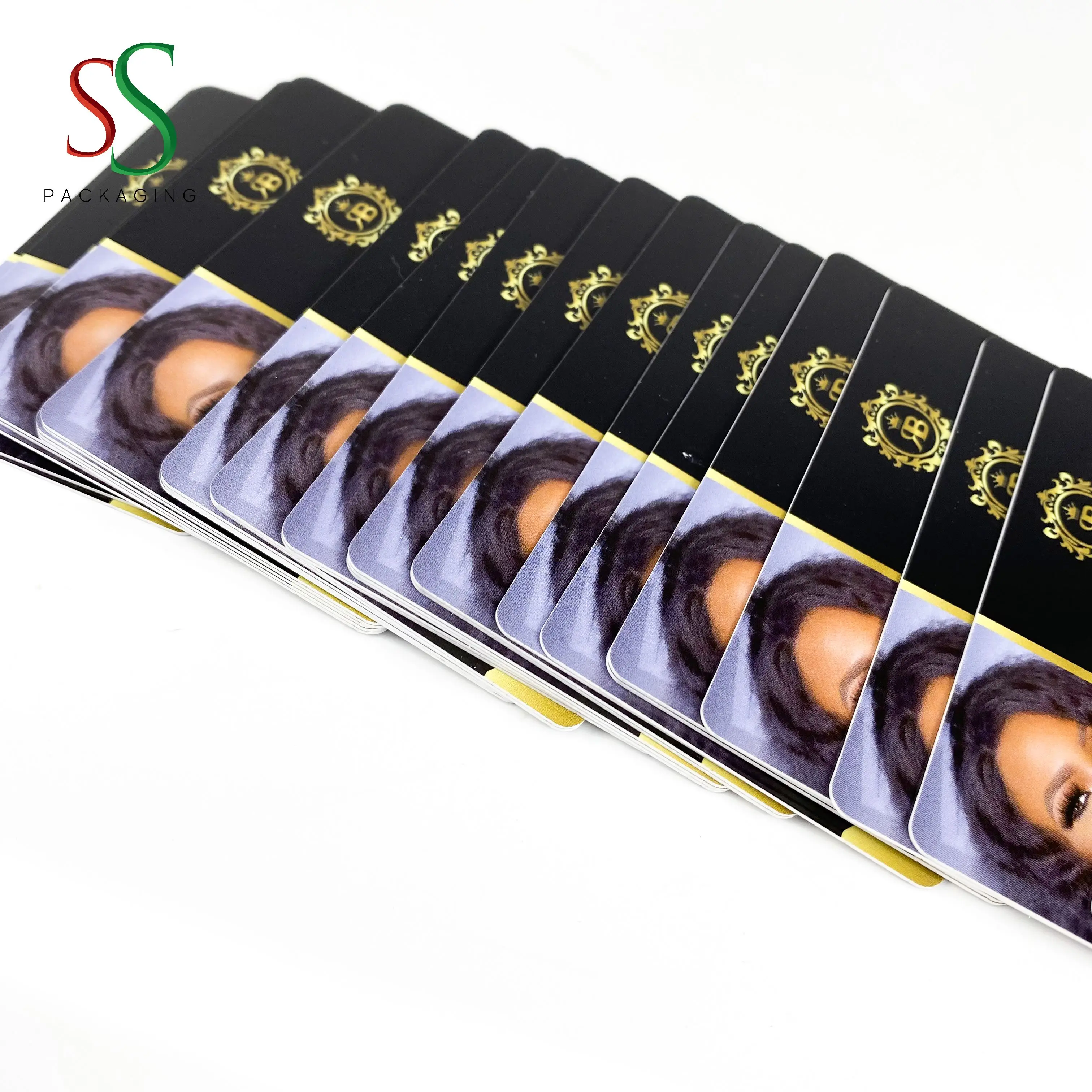 SS Hair Packaging Full Color Printing Logo Custom Business Card Credit Card