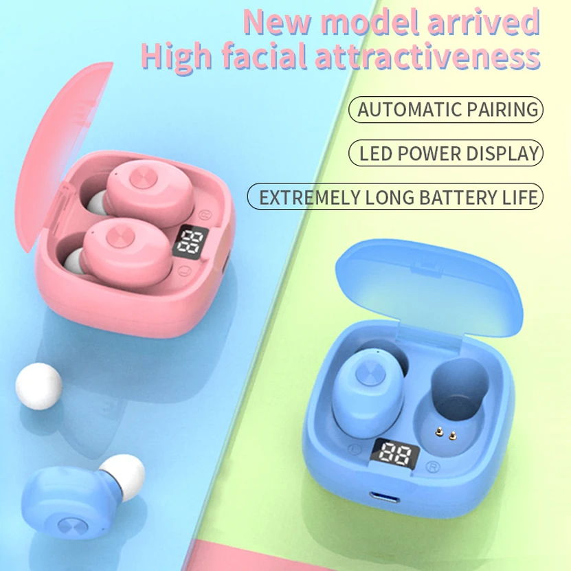 XG-8 Bluetooth Earphones LED Digital TWS Touching Earbud Stereo Waterproof Headphone