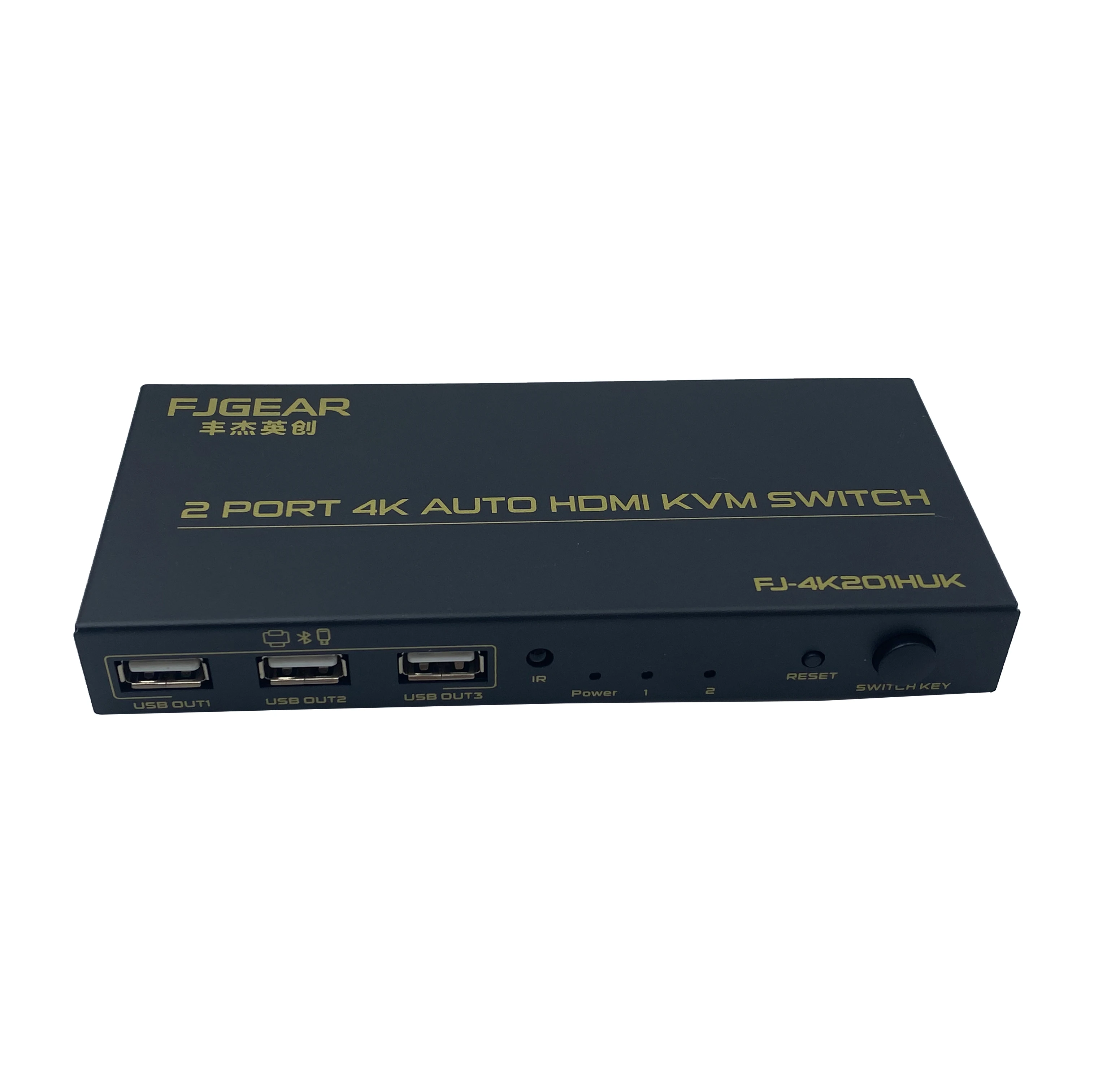 4K201HUK Fjgear High Quality Selector 3840X2160@60Hz Plug-And-Play 2Port Hdmi Kvm Switch 2 Port Hdmi