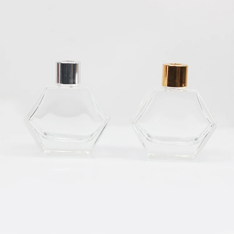 Factory Price 80ml Clear Hexagon Aromatherapy Perfume Glass Bottle in Xuzhou