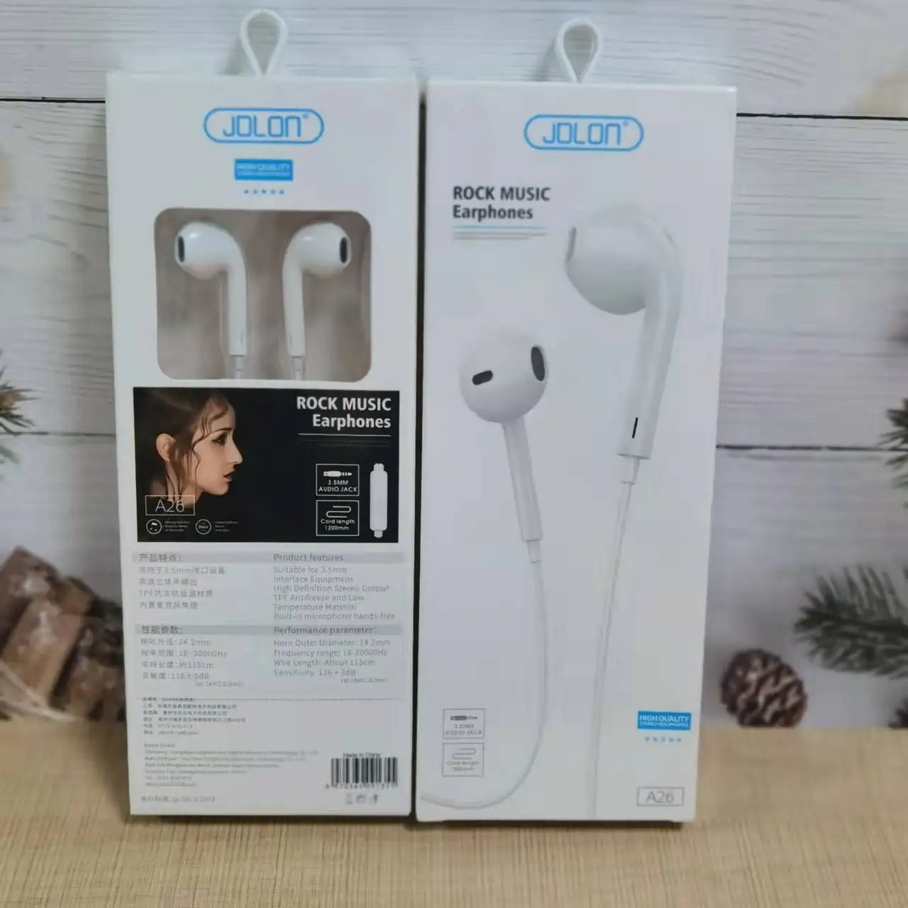 retail package  fashionable 3.5mm  handfree wired earphone