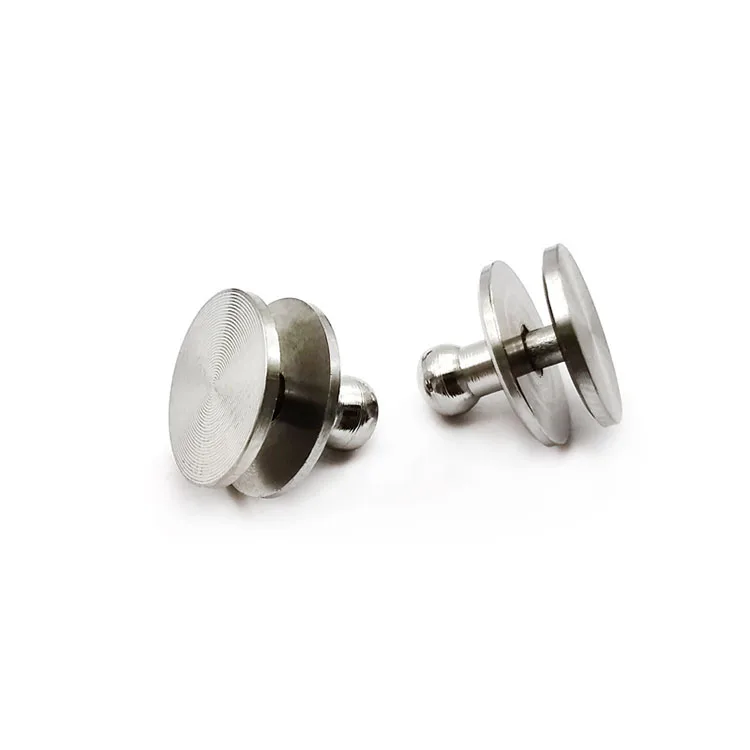 Stainless steel custom Round Head press rivet back ball stud for rubber strap