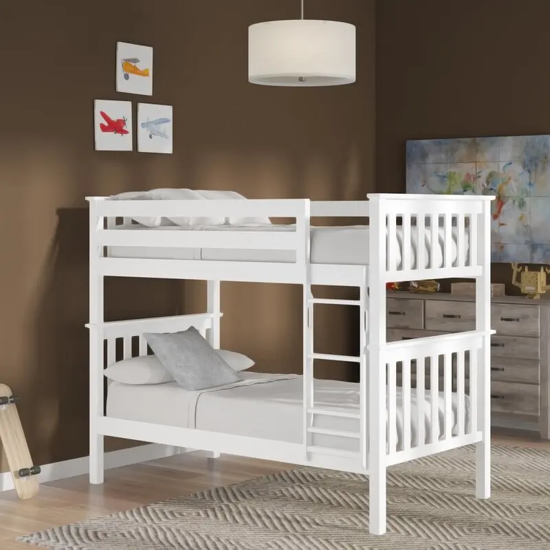 School Bedroom Furniture Solid Wood Student Teens Kids Child Bunk Bed
