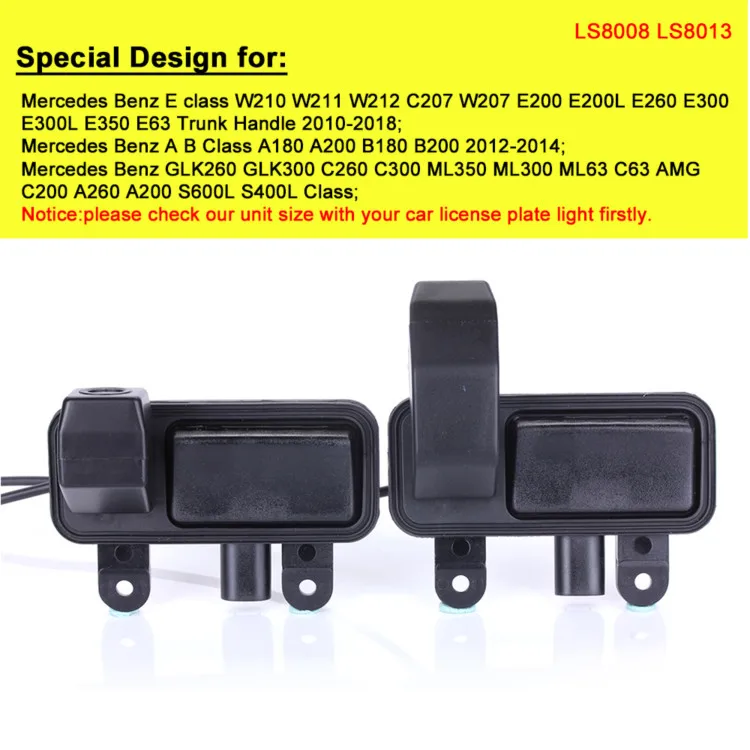 Trunk Handle vehicle-specific Camera Integrated into Case Handle Rear View Camera for Mercedes Benz E Class W210 W211 W212 C207