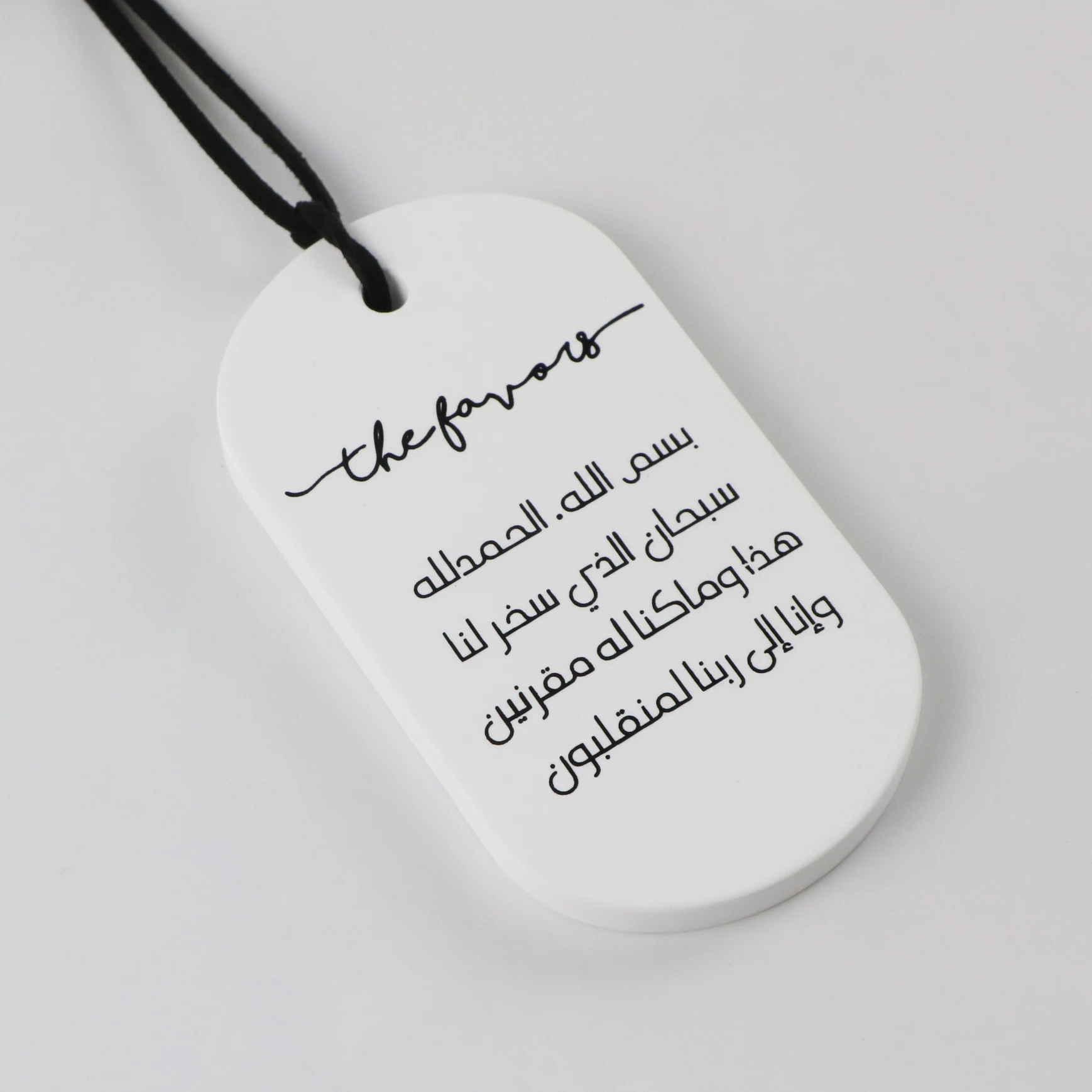 Factory Customized Printing Hanging Scented Ceramic Decoration Aromatherapy Essential Oil Diffuser Car Perfume Pendant Freshener