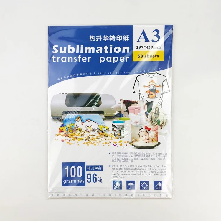 A3 size Transfer rate up to 95% Sublimation Transfer Paper for Mug