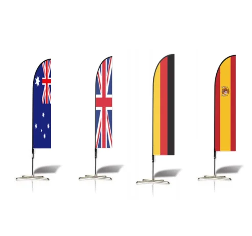 Custom Advertising Beach Feather Flag Simaflag Sublimation Printing In Bulk Teardrop Banner 5M Wind Sail Barder Flags With Pole