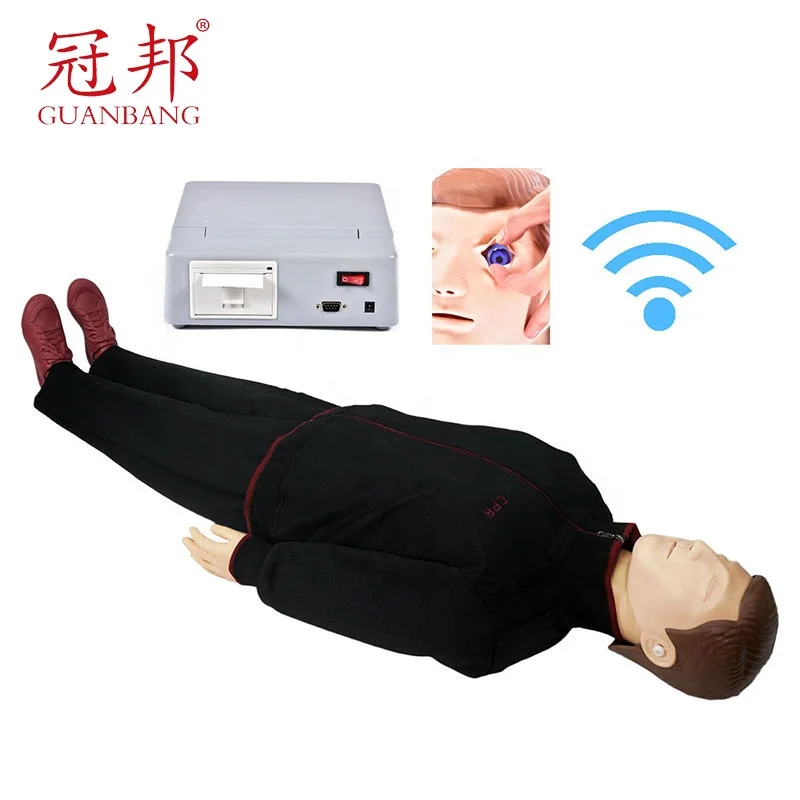 First aid teaching system cpr professionals with touch screen with printer and wireless connections and light reflex function