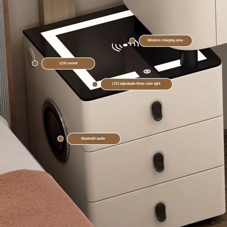 Modern Smart Furniture Multifunctional Bedside Dresser Dresser Sideboard Dresser With Mirror Chair Smart Table